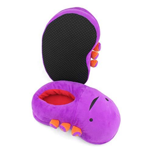 【並行輸入品】Heart Guts Kidney スリッパ   フラシ天 快適 快適 パープル オレンジ 滑り止め   レディース サイズ 5_7