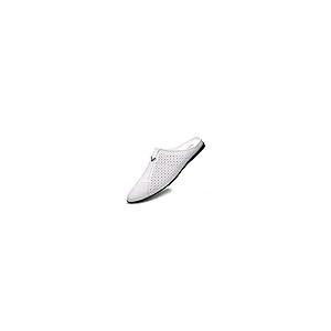 【並行輸入品】ChicNuts Men's Leather Dress Mules Clog Slippers Slip On Open Baの画像