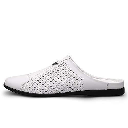 【並行輸入品】ChicNuts Men's Leather Dress Mules Clog Slippers Slip On Open Baの画像