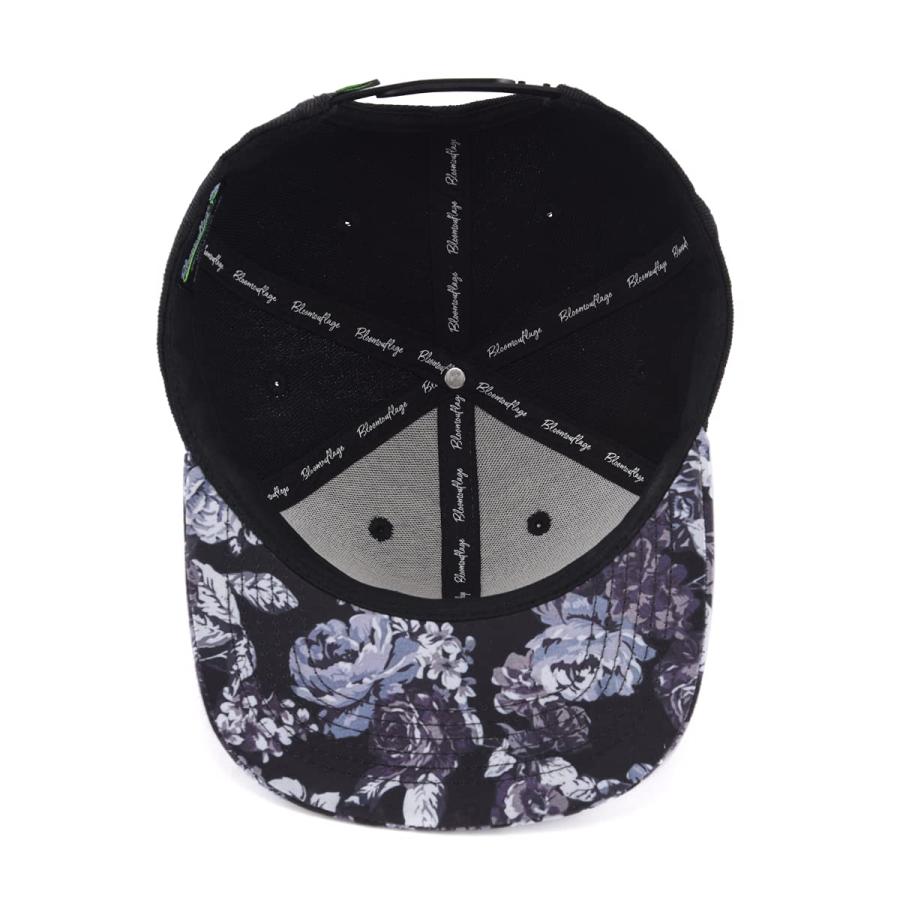 【並行輸入品】BloomBrand ブラックパッチ 花柄 フラットビル スナップバック Snapback Hat Floral Black Pa_6