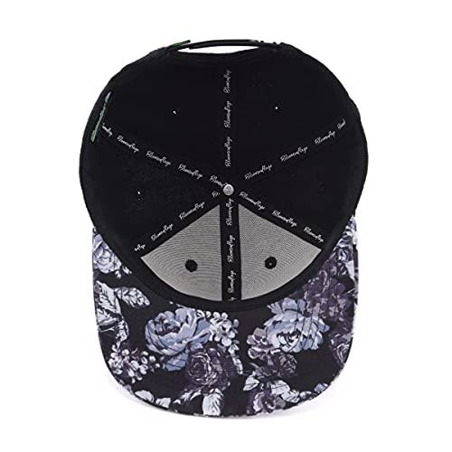 【並行輸入品】BloomBrand ブラックパッチ 花柄 フラットビル スナップバック Snapback Hat Floral Black Pa_7