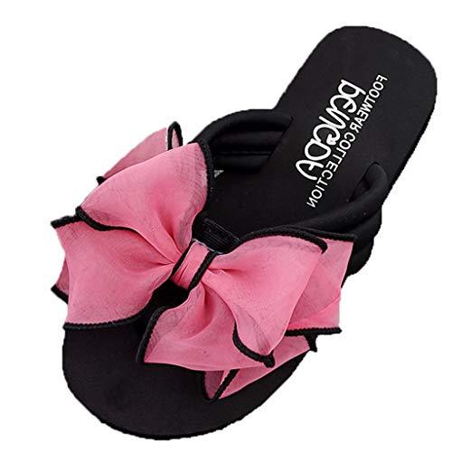 【並行輸入品】womens slippers,Women's Slides Sandals Bowknot Beach Casual Comfの画像