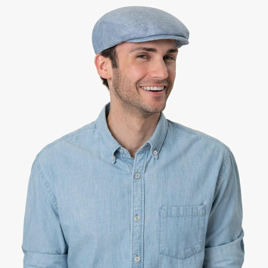 【並行輸入品】Stetson Just Linen Flat Cap Women/Men light blue 7 1/4_3