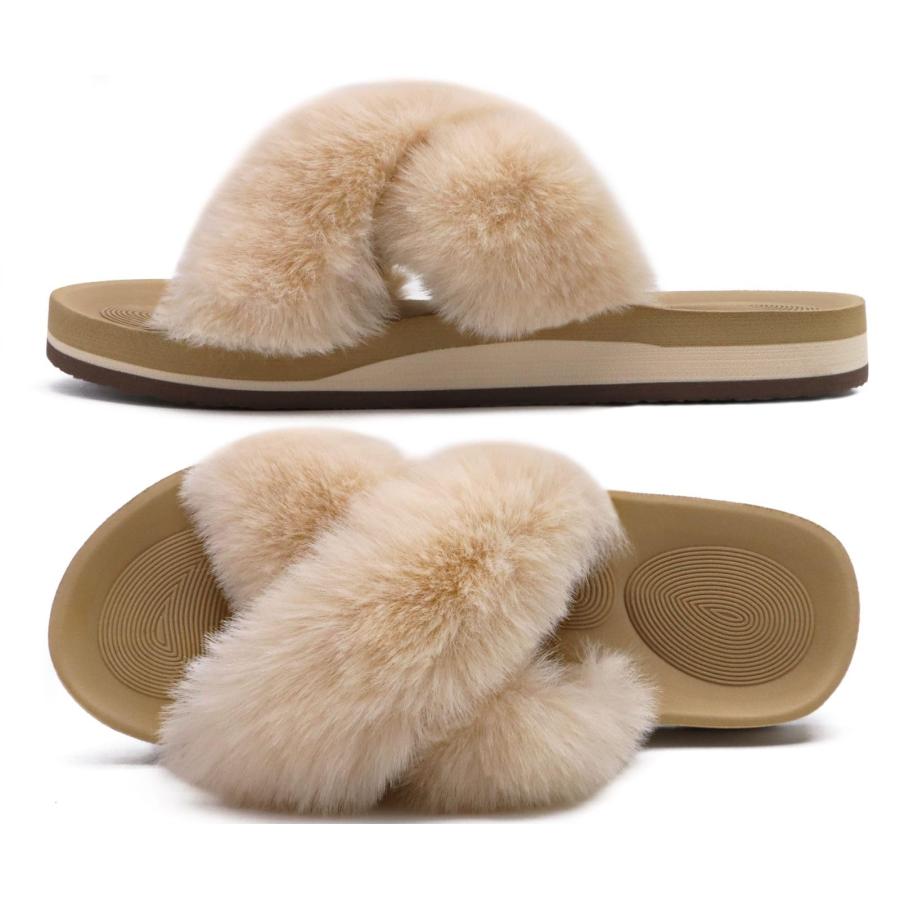 並行輸入品】COFACE レディース ファジースライド ふわふわ