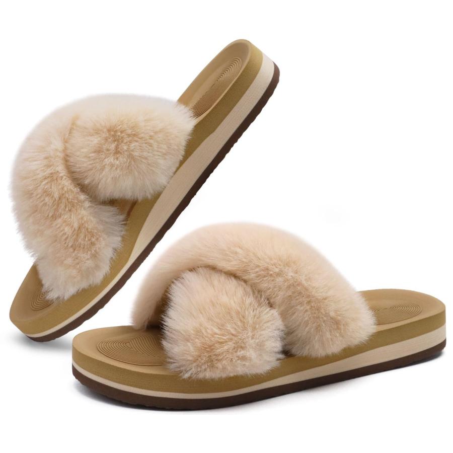 並行輸入品】COFACE レディース ファジースライド ふわふわ