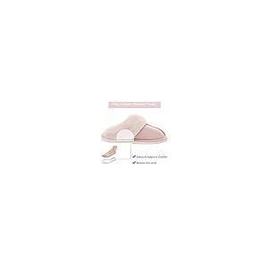 【並行輸入品】pestor Womens Slipper Memory Foam Fluffy Soft Slippers Warm Slipの画像