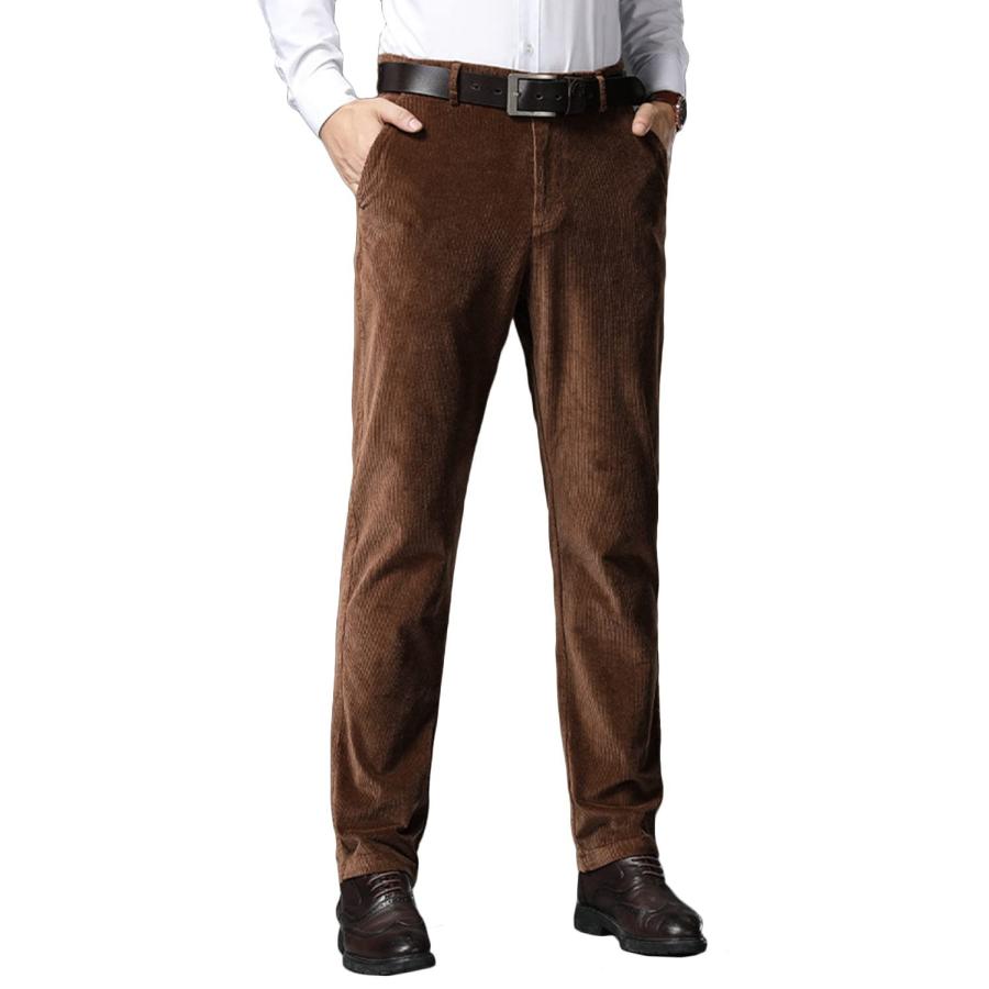 【並行輸入品】Wemaliyzd Men Casual Corduroy Work Cargo Pants Elastic Waist Sui_6