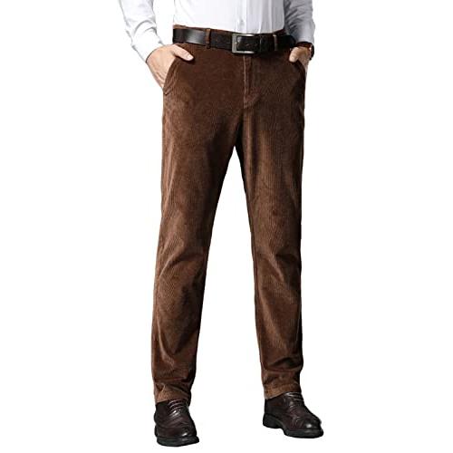 【並行輸入品】Wemaliyzd Men Casual Corduroy Work Cargo Pants Elastic Waist Sui_7