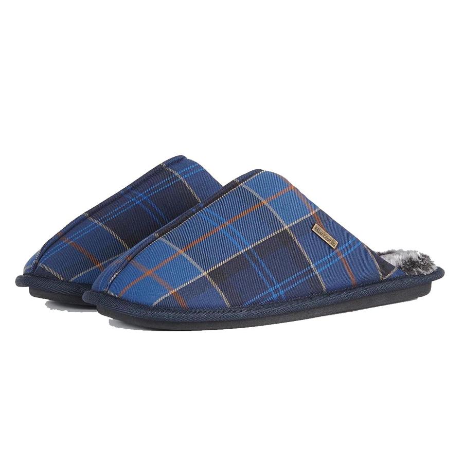【並行輸入品】Barbour Mens Young Firm Sole Warm Soft Fluffy Slip on Slippersの画像