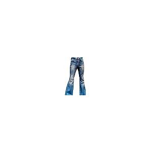 【並行輸入品】メンズ カジュアル ロングベルジーンズパンツ クラシック ミッドライズ 70年代 ディスコデニム ベルボトム US サイズ: Me_2