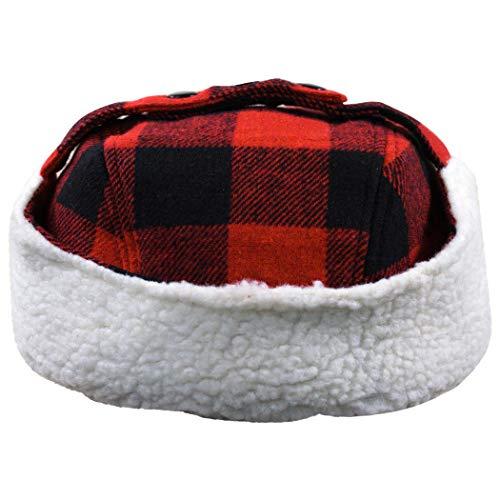 【並行輸入品】Levine Hats メンズ ウール 格子柄 エルマー ファッド 帽子 シェルパイヤーフラップ付き ハンティングキャップ US_7