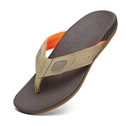 【並行輸入品】Plantar Fasciitis Flip Flops Men Orthotic Thong Sandals with Arc_1
