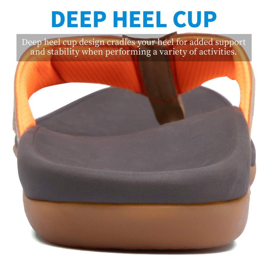 【並行輸入品】Plantar Fasciitis Flip Flops Men Orthotic Thong Sandals with Arc_9