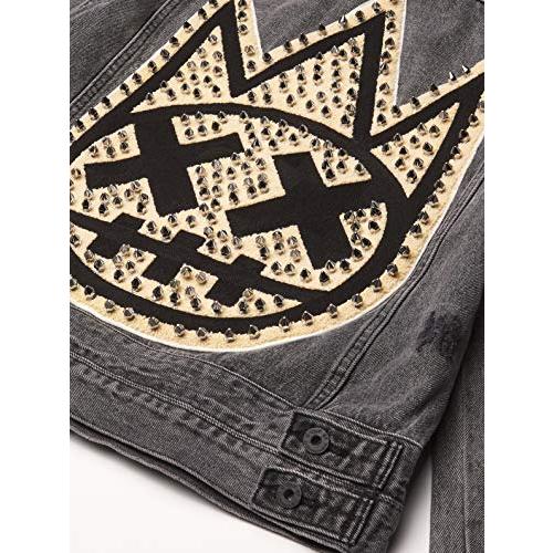 【並行輸入品】Cult of Individuality Men's Denim Jacket, Black Acid, Lの画像