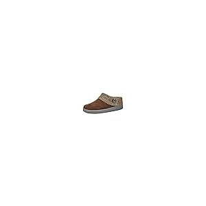 【並行輸入品】Clarks レディース スリッパ スエード レザー ニット カラー クロッグ スリッパ プラッシュフェイクファー裏地， ダークブ_2