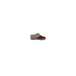 【並行輸入品】Clarks レディース スリッパ スエード レザー ニット カラー クロッグ スリッパ プラッシュフェイクファー裏地， ダークブ_8