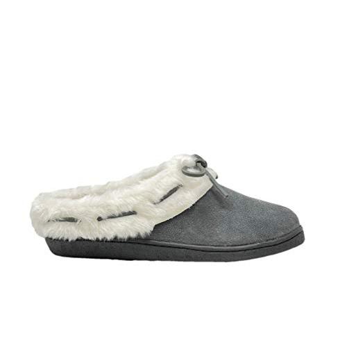 【並行輸入品】Clarks レディース オープンバック スエードレザー 快適 クロッグスリッパ JMS0404 暖かいプラッシュフェイクファ_4