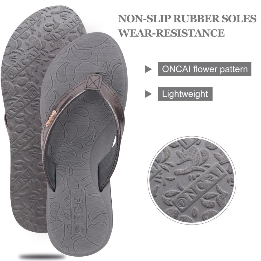 【並行輸入品】ONCAI Flip Flops For Women Yoga Mat Non Slip Thong Sandals Summe_8