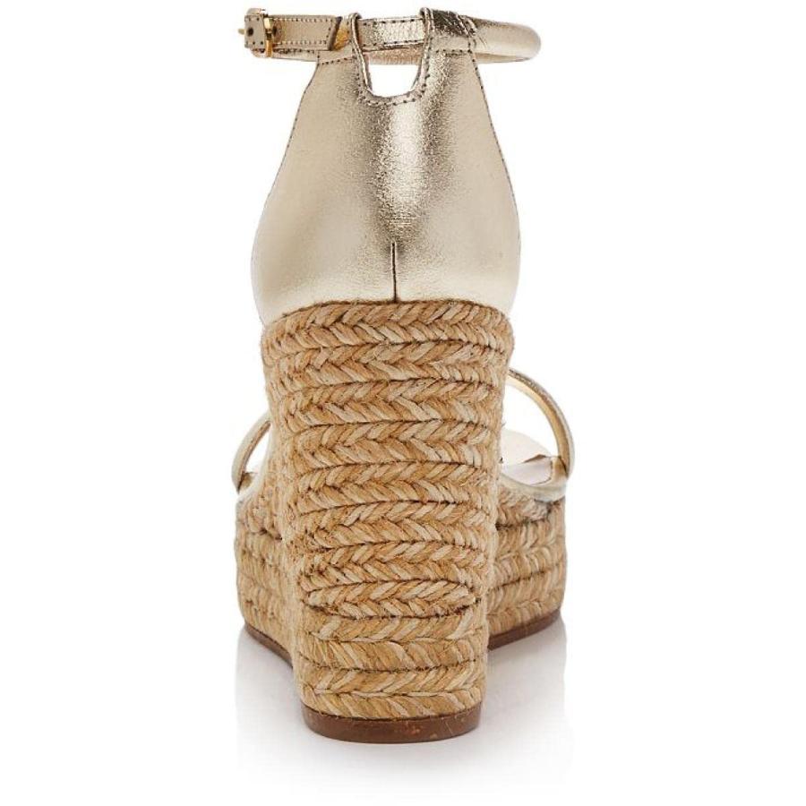【並行輸入品】Stuart Weitzman Nudist エスパドリーユウェッジ US サイズ: 7.5 Wide カラー: ゴールド Stuの画像