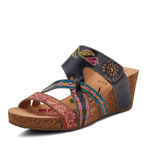 【並行輸入品】L'ARTISTE SWAN SANDALS, ネイビーマルチ, 10.5 11 L’Artiste by Spring Step_1