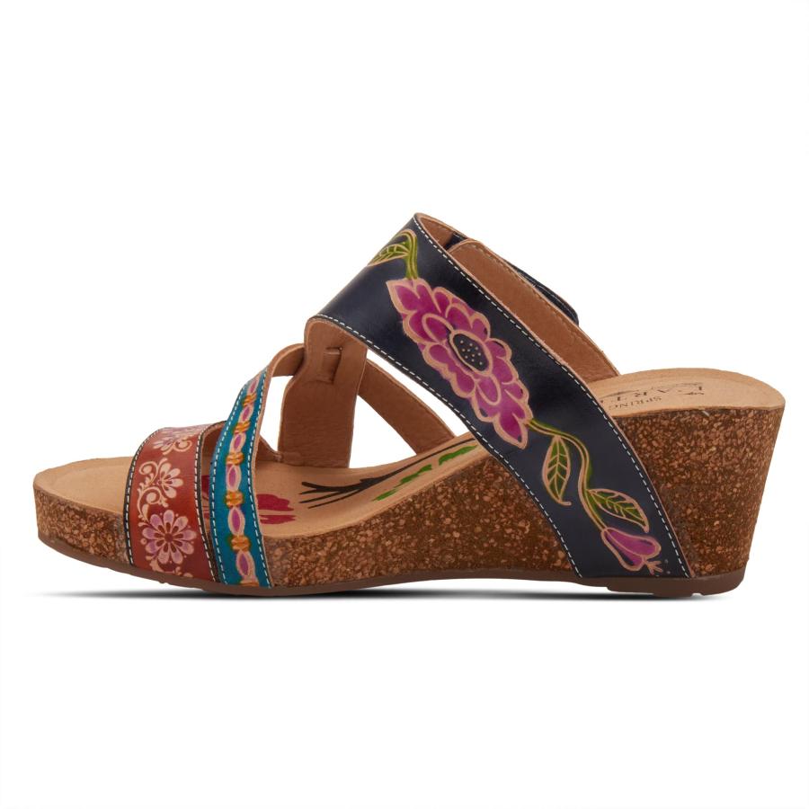 【並行輸入品】L'ARTISTE SWAN SANDALS, ネイビーマルチ, 10.5 11 L’Artiste by Spring Step_3