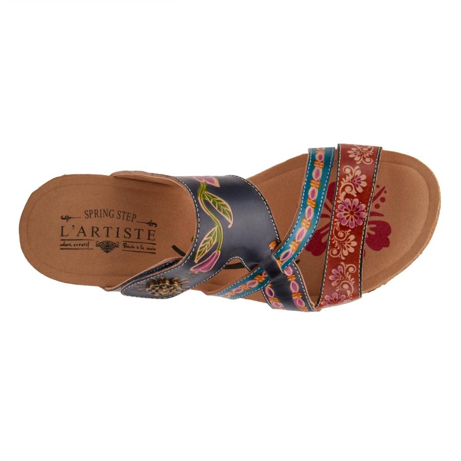 【並行輸入品】L'ARTISTE SWAN SANDALS, ネイビーマルチ, 10.5 11 L’Artiste by Spring Step_6