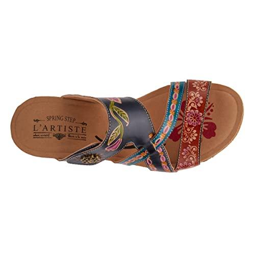 【並行輸入品】L'ARTISTE SWAN SANDALS, ネイビーマルチ, 10.5 11 L’Artiste by Spring Step_7