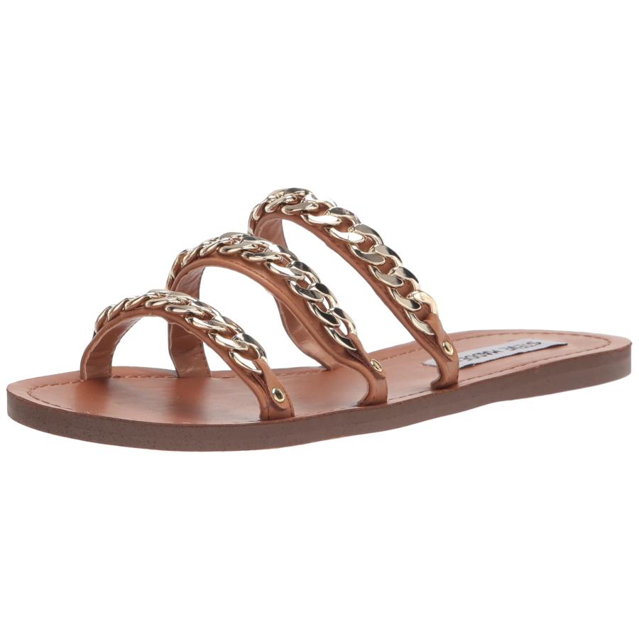 STEVE MADDEN ブラウン スライドサンダル STEVE MADDEN ブラウン スライドサンダル