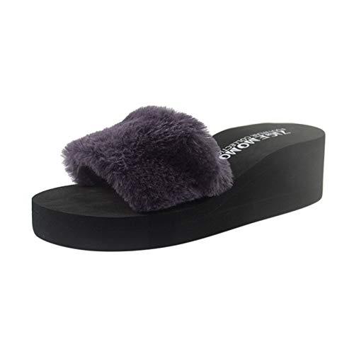 【並行輸入品】Aniywn Sandals Shoes for Women Flip Flop Slippers Casual Plush Wの画像