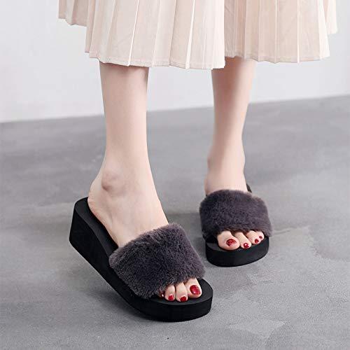 【並行輸入品】Aniywn Sandals Shoes for Women Flip Flop Slippers Casual Plush Wの画像