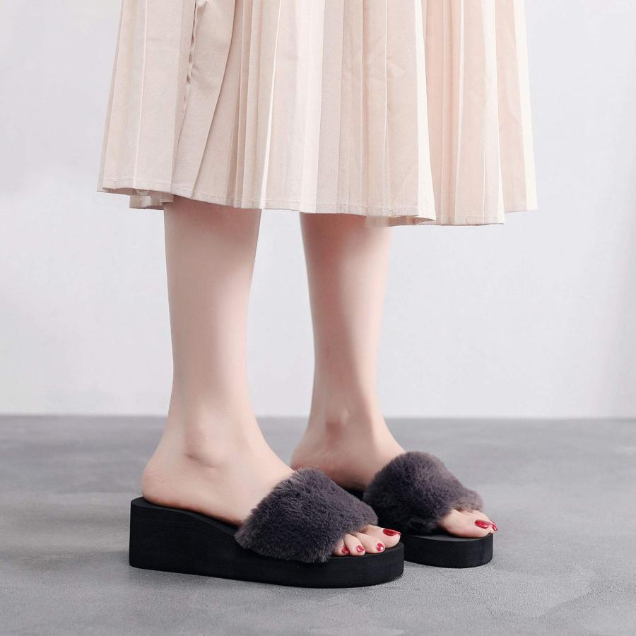 【並行輸入品】Aniywn Sandals Shoes for Women Flip Flop Slippers Casual Plush Wの画像