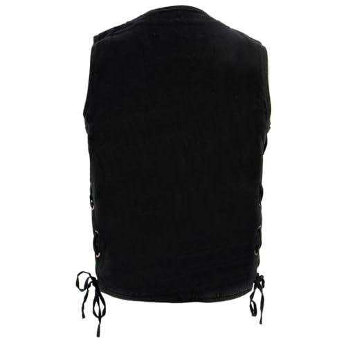 【並行輸入品】Milwaukee Leather DM1360 Men's Black Denim Motorcycle Biker Ride_4
