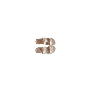 【並行輸入品】Beige Womens Straw Slide Sandals Slip on Flat Open Toe Double Baの画像