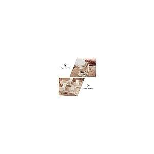【並行輸入品】Beige Womens Straw Slide Sandals Slip on Flat Open Toe Double Baの画像