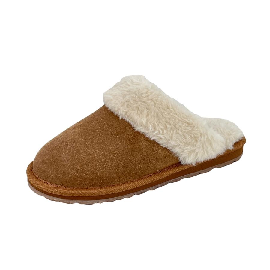 【並行輸入品】Clarks レディース オープンバック スエード レザー 快適 クロッグ スリッパ JMS0583C   フラシ天フェイクファー