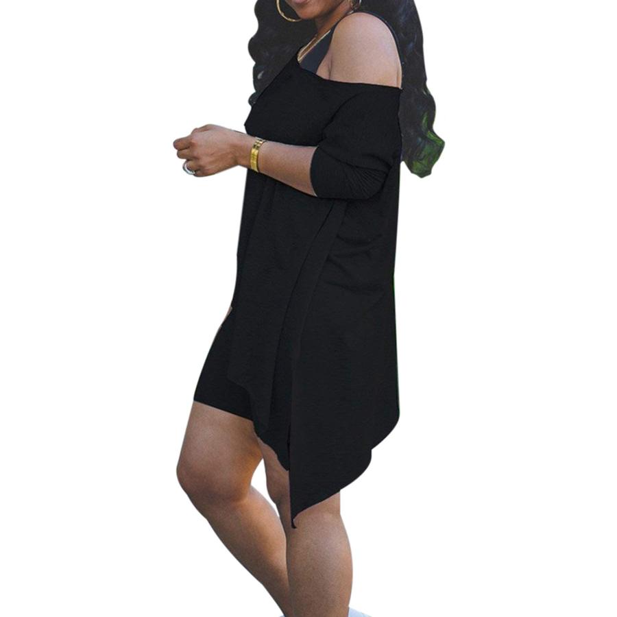 【並行輸入品】NRTHYE Women's 2 Piece Outfits Irregular Off Shoulder T shirts &