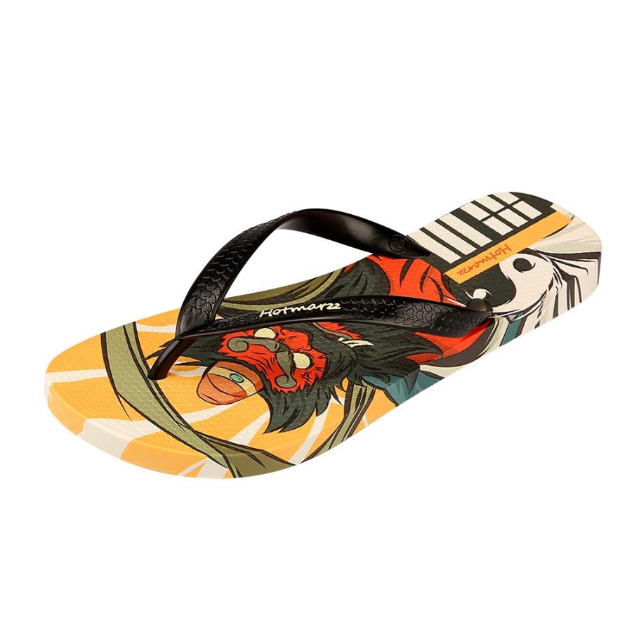 並行輸入品】Hotmarzz Men's Flip Flops Lucky Prints Summer Sandals