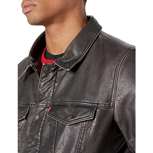 A LEATHER TRUCKER JACKET レザージャケット M ovy NEW】Trucker Jacket トラッカージャケット-A LEATHER エーレザー – A