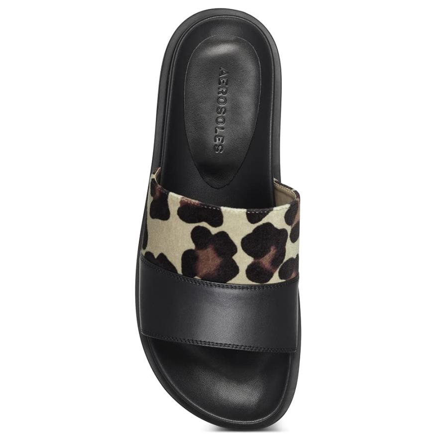【並行輸入品】Aerosoles Women's Slide Sandal Flat, Leopard Combo, 8 Aerosoles Wの画像