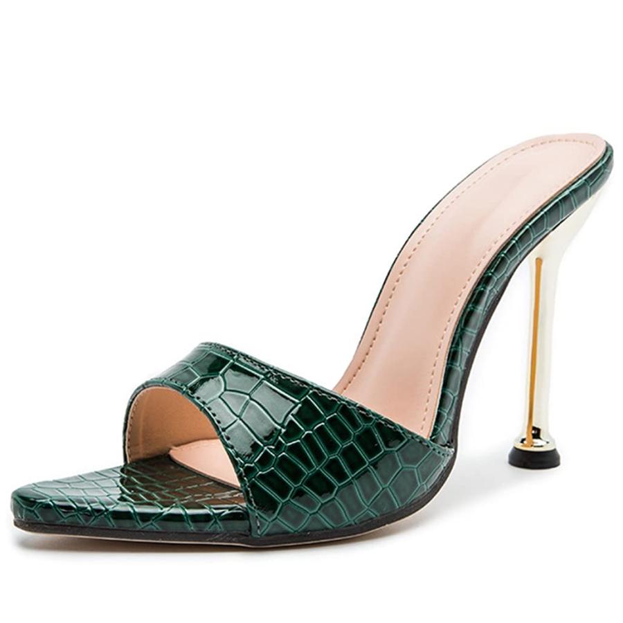 【並行輸入品】Meefit Women High Heel Slides Stiletto Mules Open Toe Slippers(gの画像