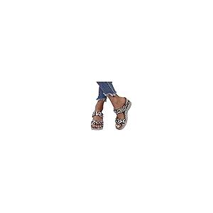 【並行輸入品】Nevera Shoes Summer Wedge Sandals for Women 2021 Flower Snakeski_2