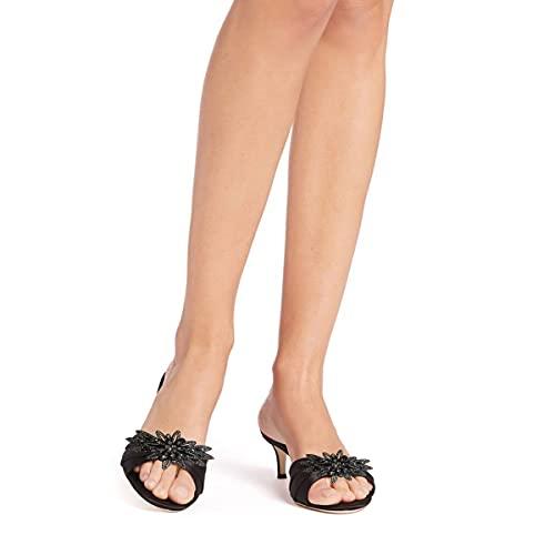 【並行輸入品】XYD Women Mules Open Toe Sandals Slip on Low Kitten Heel with Rh_7