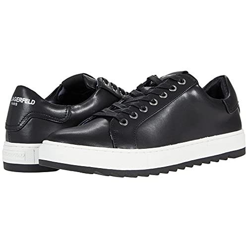 【並行輸入品】Karl Lagerfeld Paris リサイクルレザースニーカー 2色ミニノコギリソール, ブラック, 9.5 Karl Laの画像