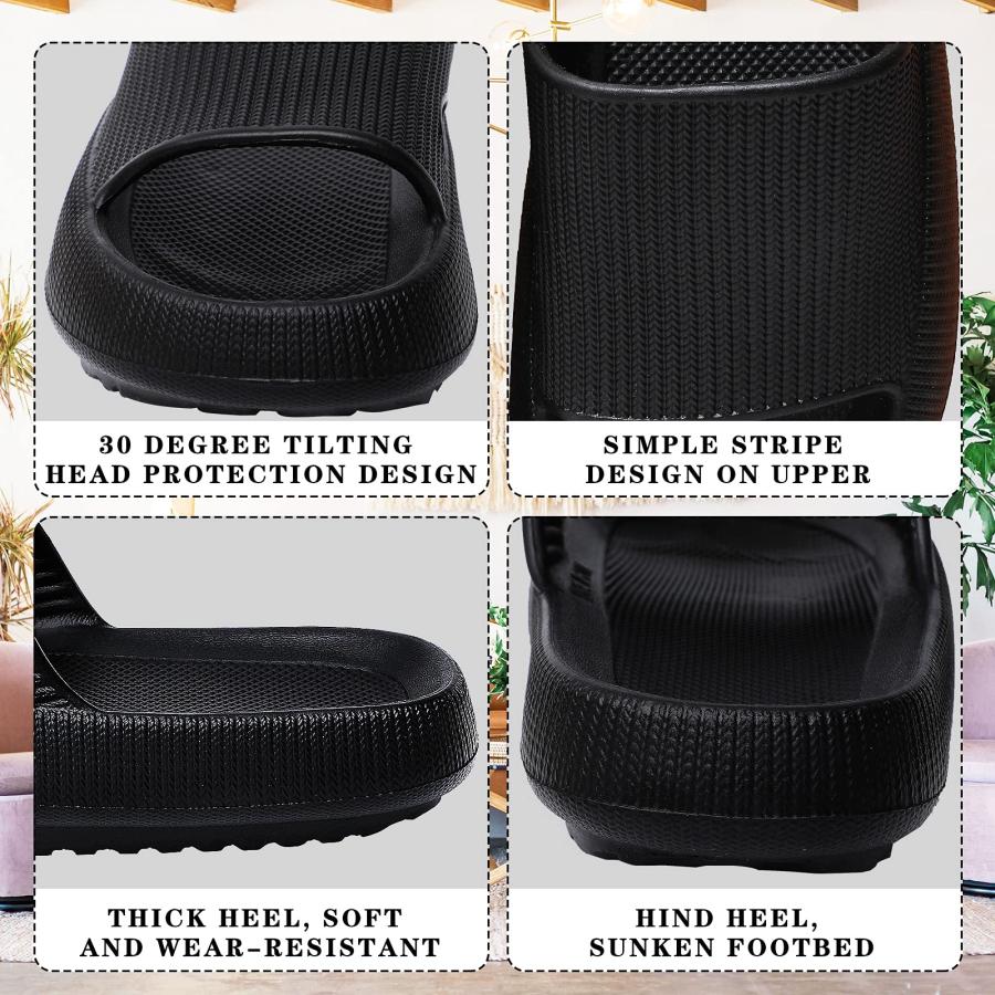 【並行輸入品】ACOSAP Slippers for Women and Men Quick Drying Non Slip EVA Open_9