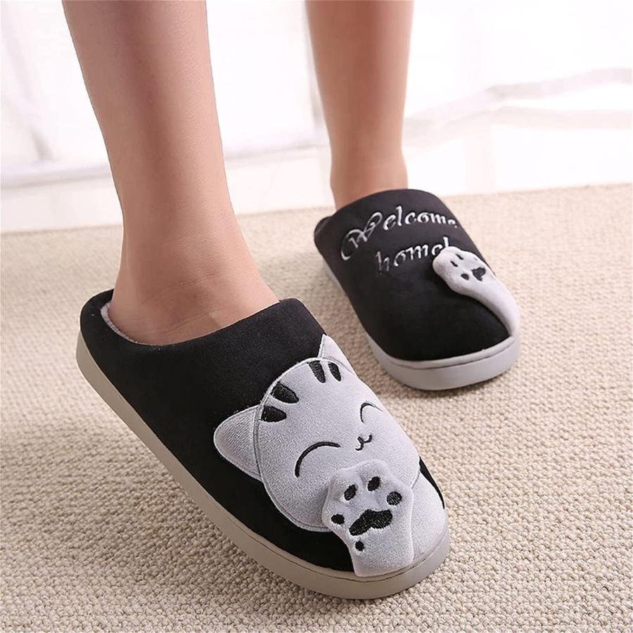 【並行輸入品】HengQiu Cute cat slippers Cartoon animal slippers Women slippersの画像