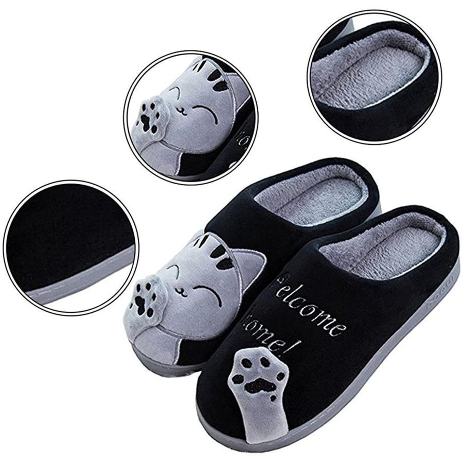 【並行輸入品】HengQiu Cute cat slippers Cartoon animal slippers Women slippersの画像