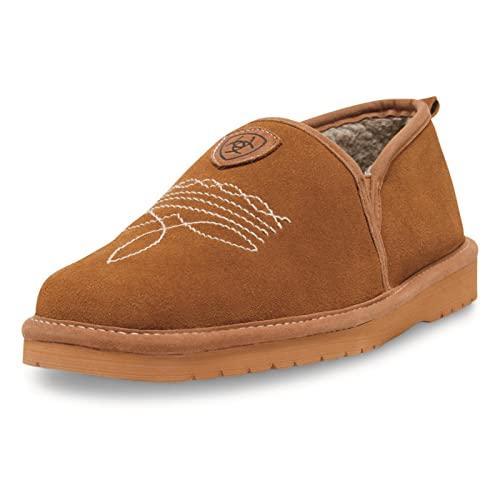 【並行輸入品】ARIAT メンズ スクエアトゥ インドア\u0026アウトドア ゴム底 ラソスエードスリッパ, チェスナット, 14 ARIAT Men'の画像