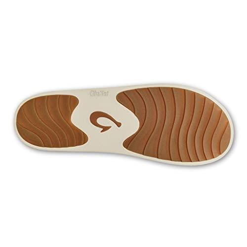 【並行輸入品】OLUKAI Ku'i スリッパ レディース ソフト フルグレインレザー ウール混 中敷き ウェットグリップソール 内側 外履きの画像