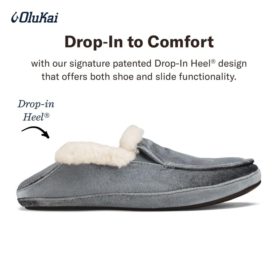 【並行輸入品】Ku'una Lanui OLUKAI Ku'una Lanui Women's Slipper, Soft Velvet \u0026 Dの画像