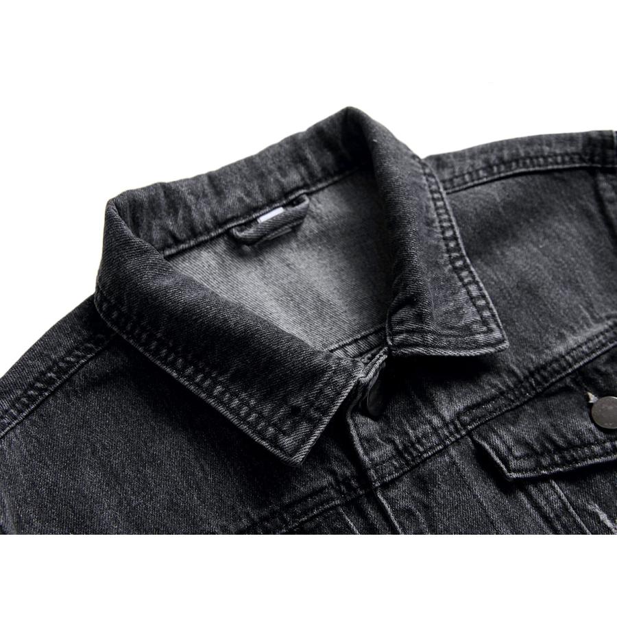 【並行輸入品】BULUWIE Jean Jacket for Men， Fashion Mens Denim Jacket Washed Cl